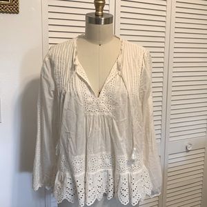 Rebecca Taylor White Lace Blouse